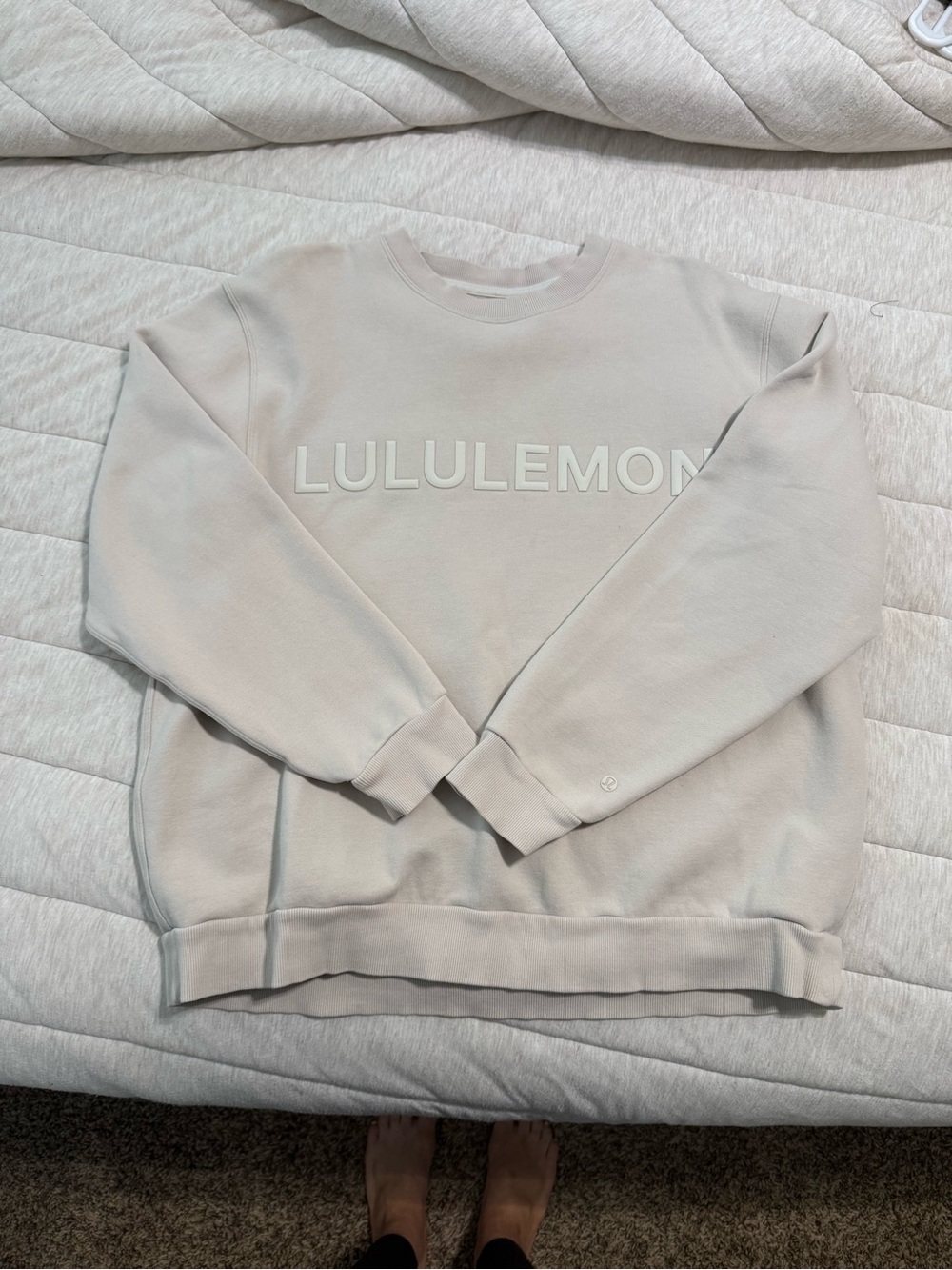 Lululemon Steady State Graphic Crewneck Sweatshirt - Light Cream